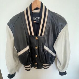 Vintage 1980s Escada Bomber Leather Jacket – Quiet Luxury!